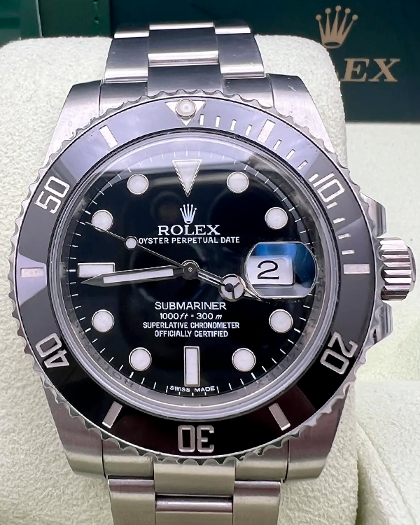 2012 Rolex Submariner Date 40MM Black Dial Oyster Bracelet (116610LN)