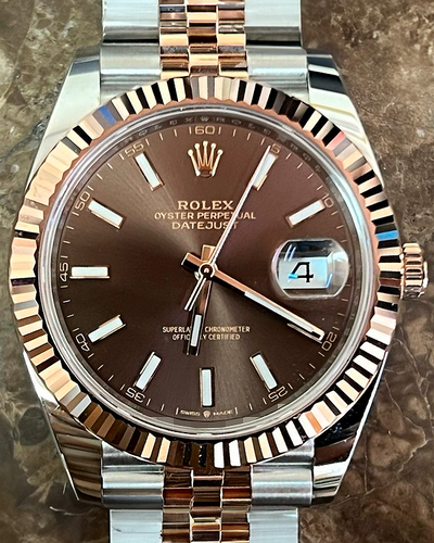 2020 Rolex Datejust 41MM Chocolate Dial Two-Tone Jubilee Bracelet (126331)