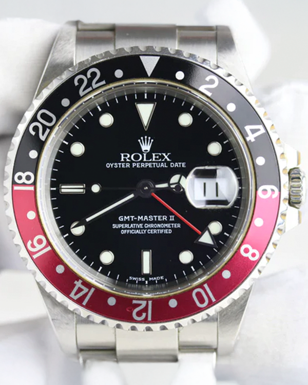 2000 (P Serial) Rolex GMT-Master II "Coke" 40MM Black Dial Oyster Bracelet (16710)