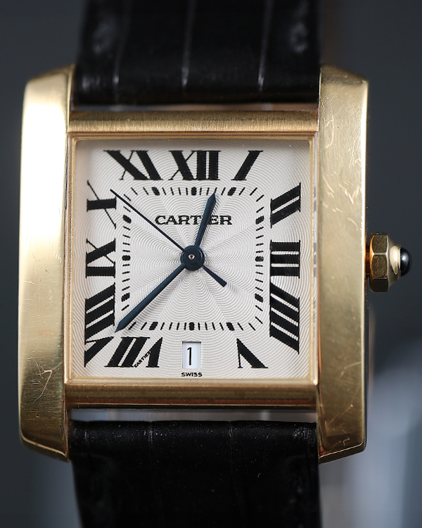 Cartier Tank Française De Cartier 28x32MM Light Cream Dial Leather Strap (1840)