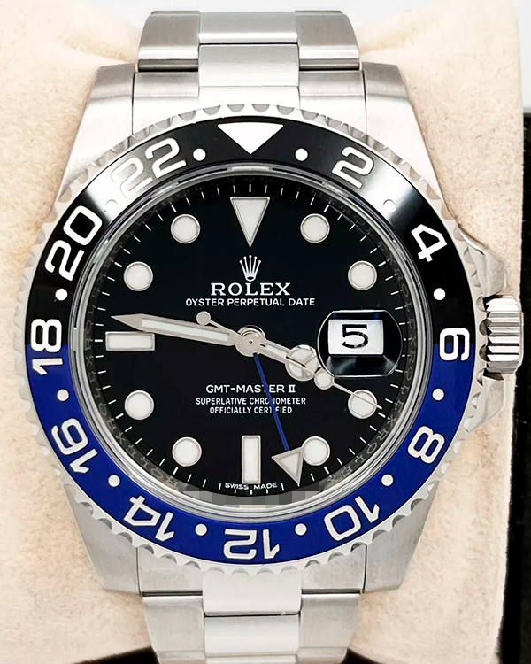 2016 Rolex GMT-Master II "Batman" 40MM Black Dial Oyster Bracelet (116710BLNR)