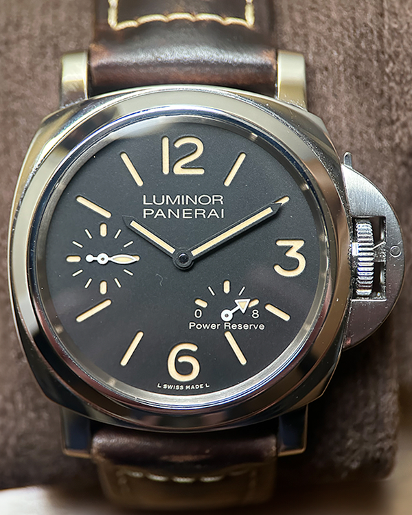 2018 Panerai Luminor 8 Days 44MM Black Dial Leather Strap (PAM00795)