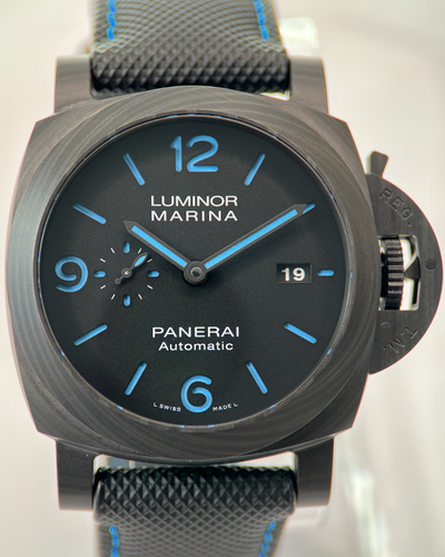 Panerai Luminor Marina 44MM Black Dial Textile Strap (PAM01661)