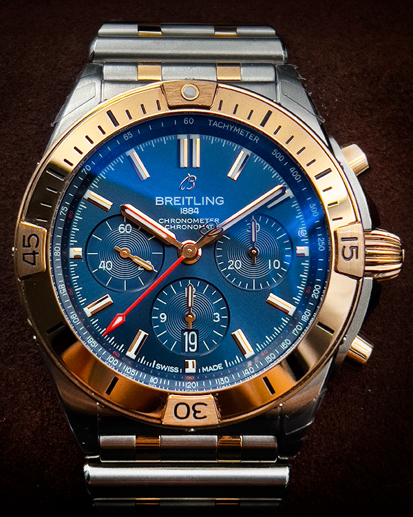 2024 Breitling Chronomat 42MM Blue Dial Two-Tone Bracelet (UB0134)