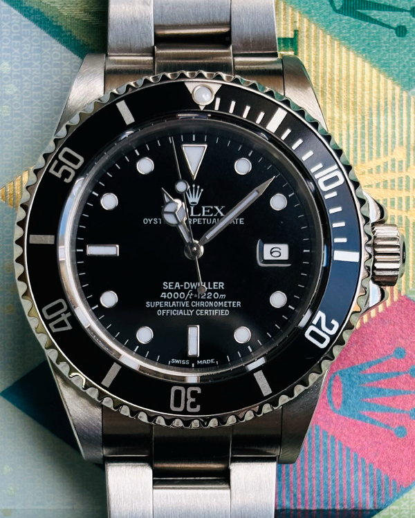 No Reserve - Rolex Sea-Dweller 4000 40MM Black Dial Oyster Bracelet (16600)