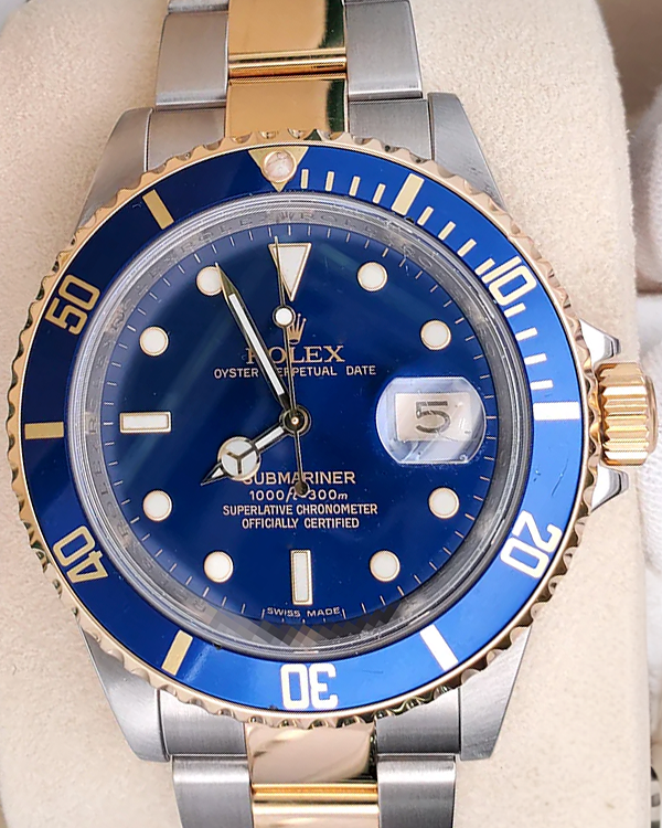 2007 Rolex Submariner Date "Bluesy" 40MM Blue Dial Two-Tone Bracelet (16613)