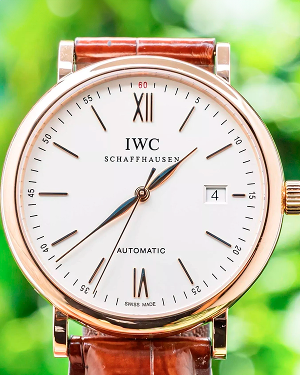 2021 IWC Schaffhausen Portofino 40MM Silver Dial Leather Strap (IW356504)