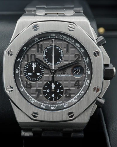 2014 Audemars Piguet Royal Oak Offshore Chronograph 42MM Grey Dial Leather Strap (26470ST.OO.A104CR.01)