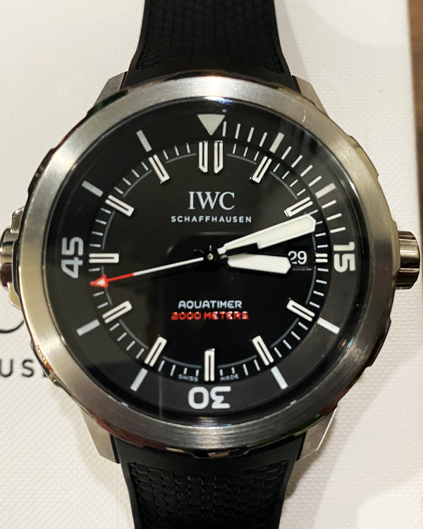 2017 IWC Schaffhausen Aquatimer Automatic 2000 L.E. 42MM Black Dial Rubber Strap (IW329101)