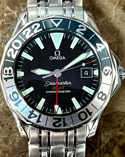 2006 Omega Seamaster 300M GMT "50th Anniversary" 41.5MM Black Dial Steel Bracelet (2534.50)