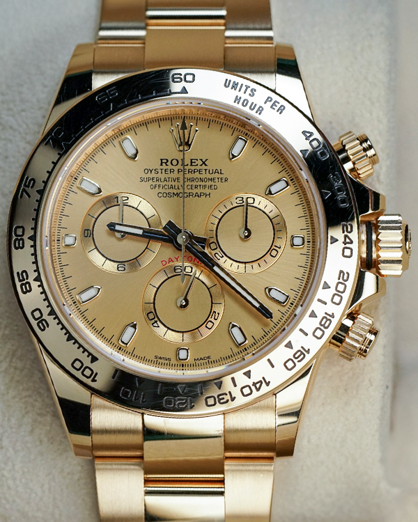 2022 Rolex Cosmograph Daytona 40MM Champagne Dial Yellow Gold Bracelet (116508)