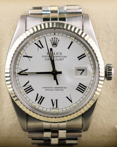 1982 (7.1 Mill Serial) Rolex Datejust 36MM White Dial Jubilee Bracelet (16030)