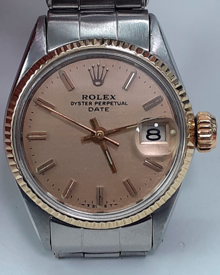 Rolex Oyster Perpetual Lady Date 26MM Champagne Dial Oyster Bracelet (6517)