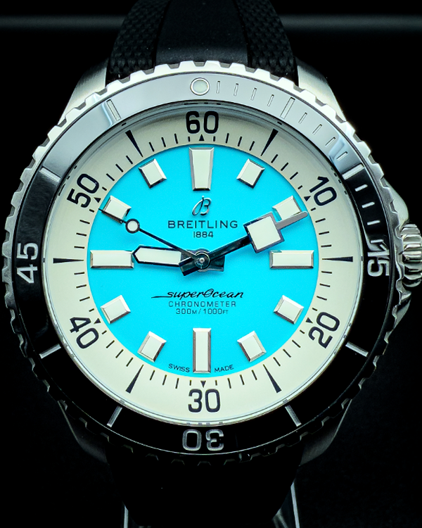 2024 Breitling Superocean 44MM Blue Dial Rubber Strap (A17376211L2S1)
