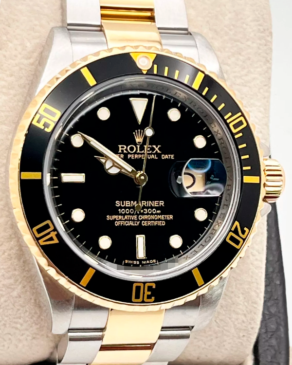 2011 Rolex Submariner Date 40MM Black Dial Two-Tone Oyster Bracelet (16613N)