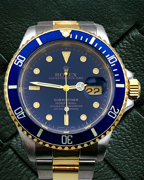 Rolex Submariner Date "Bluesy" 40MM Blue Dial Two-Tone Oyster Bracelet (16613)