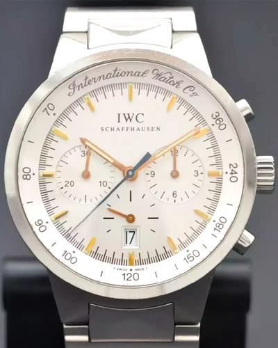 IWC Schaffhausen GST Chronograph MecaQuartz 36.5MM Quartz Silver Dial Steel Bracelet (IW372703)