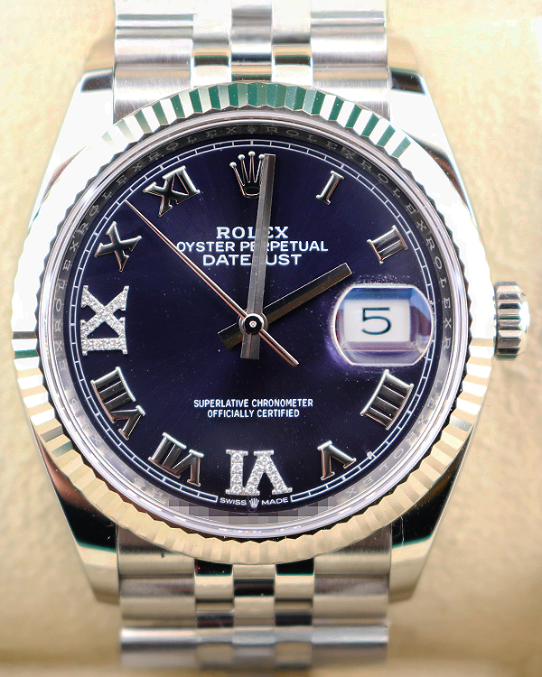 Rolex Datejust 36MM Purple Aubergine Dial Jubilee Bracelet (126234)