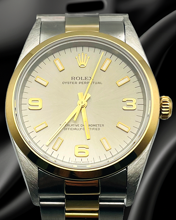 Rolex Oyster Perpetual 34MM Grey Dial Two-Tone Oyster Bracelet (14203)
