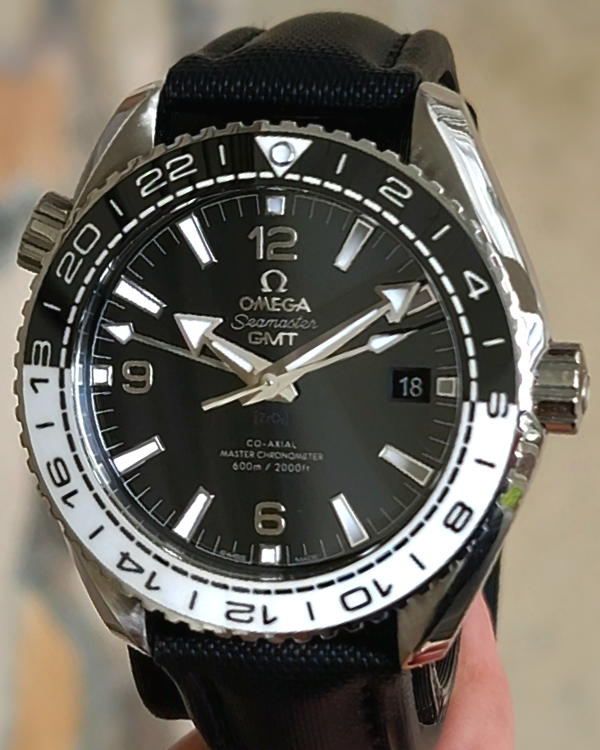 Omega Seamaster Planet Ocean 600M "Oreo" 43.5MM Black Dial Aftermarket Textile Strap (215.30.44.22.01.001)