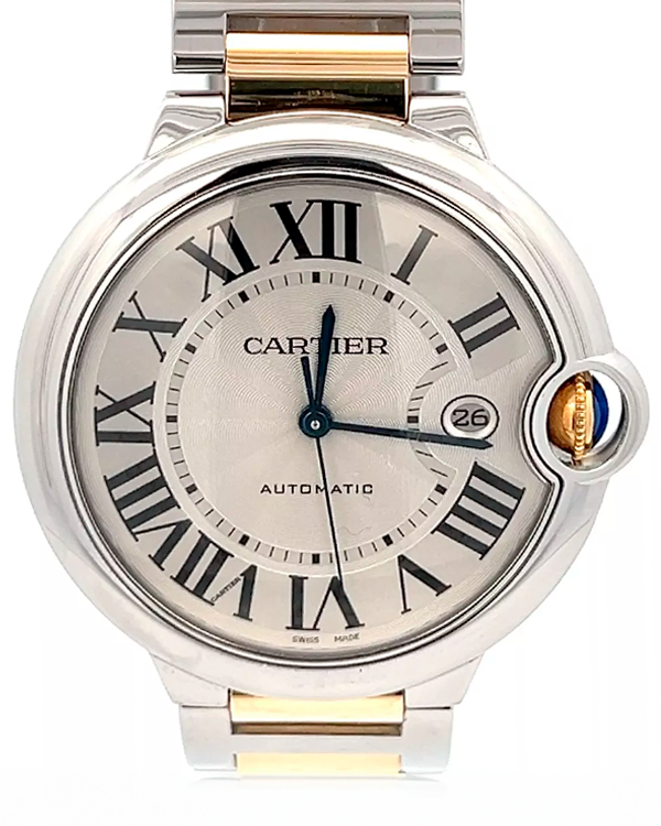 Cartier Ballon Bleu 42MM Silver Dial Two-Tone Bracelet (W69009Z3)