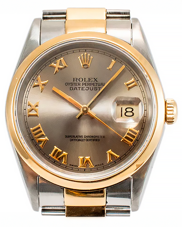 1998 (U serial) Rolex Datejust 36MM Brown Dial Two-Tone Oyster Bracelet (16203)