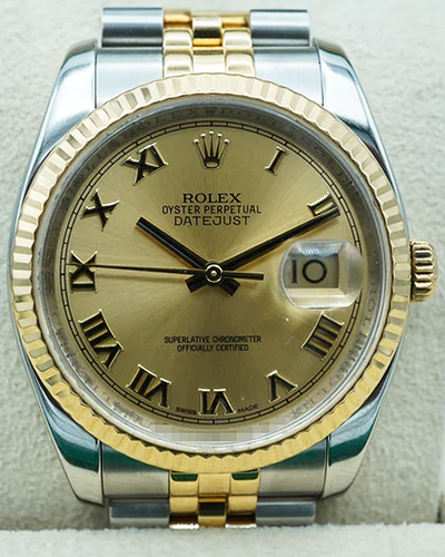 2013 Rolex Datejust 36MM Champagne Dial Two-Tone Jubilee Bracelet (116233)