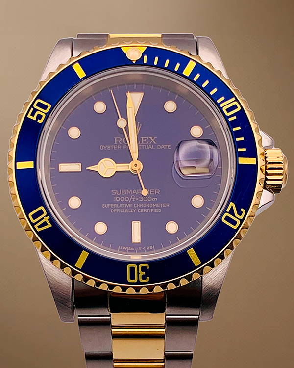 Rolex Submariner Date "Bluesy" 40MM Blue Dial Two-Tone Oyster Bracelet (16613)