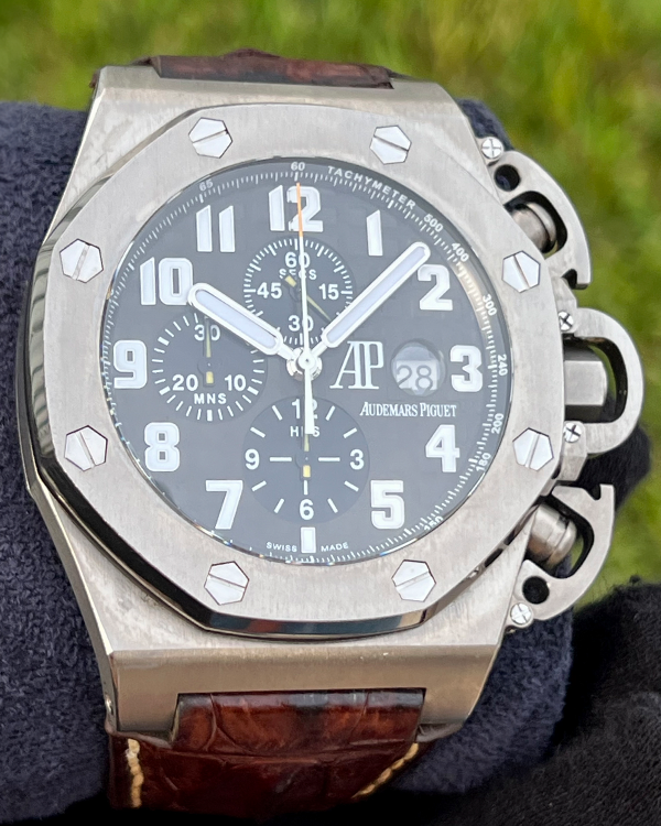 Audemars Piguet Royal Oak Offshore "Terminator T3" 48MM Black Dial Leather Strap (25863TI)