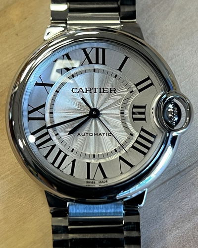 Cartier Ballon Bleu 36MM Silver Dial Steel Bracelet (WSBB0048)