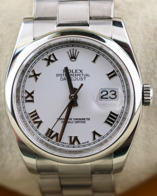 2013 Rolex Datejust 36MM White Dial Oyster Bracelet (116200)