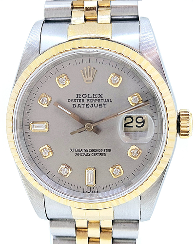 Rolex Datejust 36MM Aftermarket Slate Dial Two-tone Jubilee Bracelet (16233)