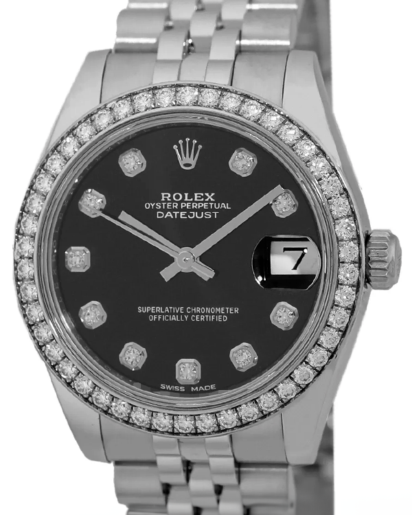 2019 Rolex Datejust 31MM Black Dial Jubilee Bracelet (178384)