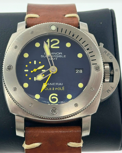 2017 Panerai Luminor Submersible "Mike Horn Pole 2 Pole" L.E. 47MM Blue Dial Leather Strap (PAM00719)