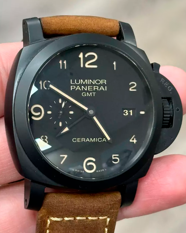 Panerai Luminor 1950 3 Days 44MM Black Dial Leather Strap (PAM00441)