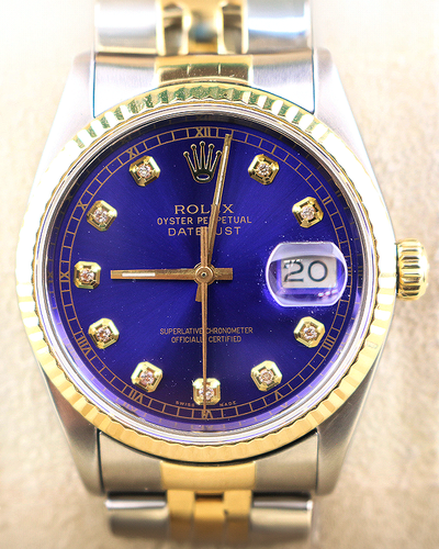 Rolex Datejust 36MM Aftermarket Purple Dial Two-Tone Jubilee Bracelet (16233)