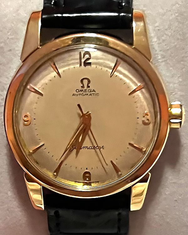Omega Seamaster 34.5MM Champagne Dial Leather Strap (2846)