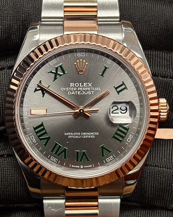 Rolex Datejust "Wimbledon" 41MM Slate Dial Two-Tone Oyster Bracelet (126331)