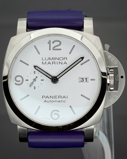 Panerai Luminor Marina 44MM White Dial Rubber Strap (PAM01314)