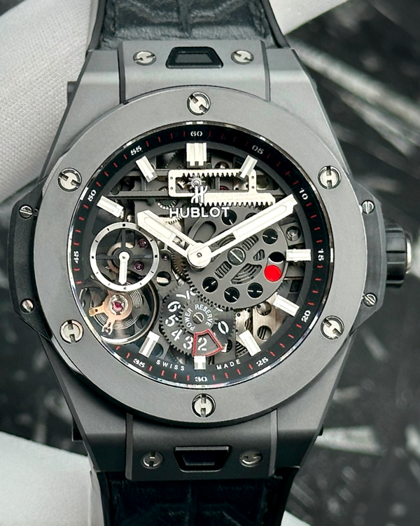 Hublot Big Bang Meca-10 45MM Skeleton Dial Leather Strap (414.CI.1123.RX)