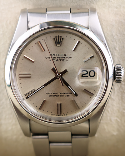 Rolex Oyster Perpetual Date 34MM Silver Dial Oyster Bracelet (1500)