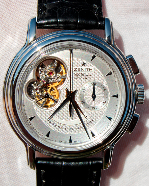 レリオ様 Zenith El Primero 40MM Silver Dial Leather Strap (03.0240.4021