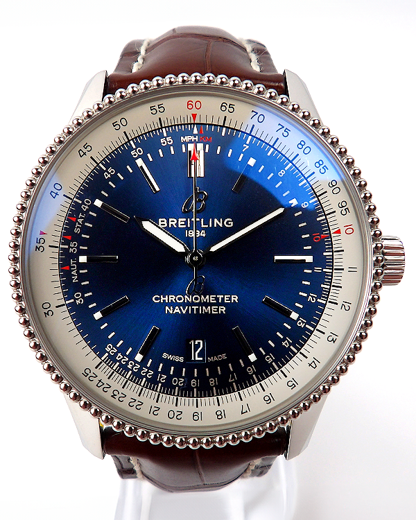 2021 Breitling Navitimer Automatic 41MM Blue Dial Leather Strap (A17326211C1A1)