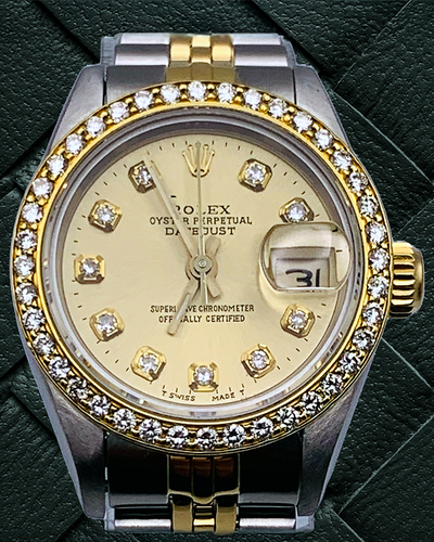 Rolex Lady-Datejust 26MM Aftermarket Champagne Dial Two-Tone Jubilee Bracelet (69173)