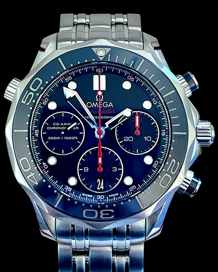 No Reserve - 2015 Omega Seamaster Diver 300M 41.5MM Blue Dial Steel Bracelet (212.30.42.50.03.001)
