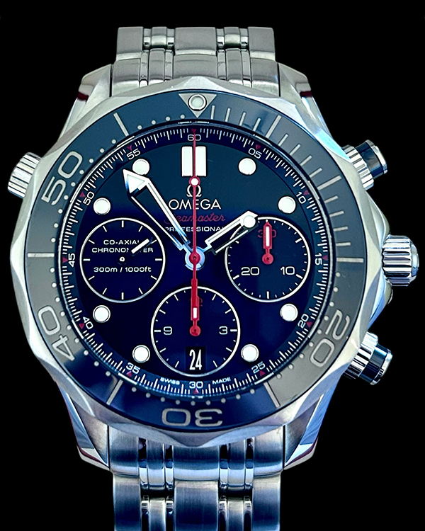 No Reserve - 2015 Omega Seamaster Diver 300M 41.5MM Blue Dial Steel Bracelet (212.30.42.50.03.001)