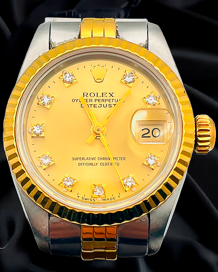 Rolex Lady-Datejust 26MM Champagne Dial Two-Tone Jubilee Bracelet (69173)