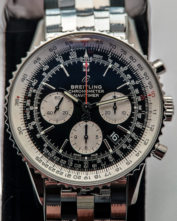 2021 Breitling Navitimer 1 B01 Chronograph 43MM Black Dial Steel Bracelet (AB0121211B1A1)