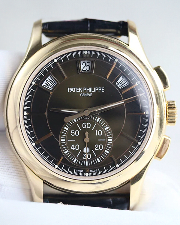 2021 Patek Philippe Annual Calendar Chronograph 42MM Brown Dial Leather Strap (5905R-001)