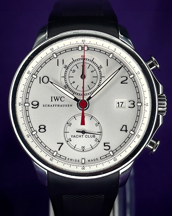 IWC Schaffhausen Portugieser Yacht Club Chronograph 45.4MM Silver Dial Rubber Strap (IW390211)